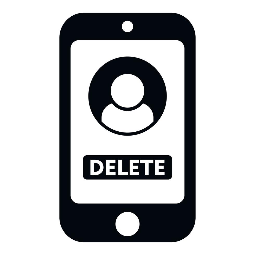 Delete user online icon simple vector. People service vector