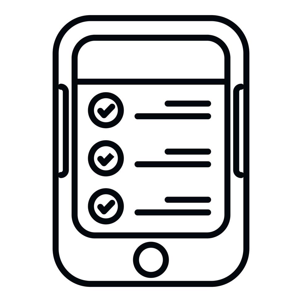 Phone task schedule icon outline vector. Person calendar vector