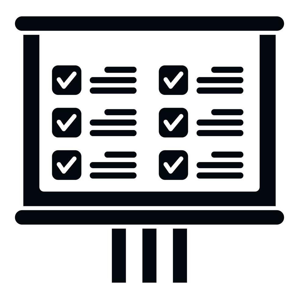 Task board icon simple vector. Event time vector