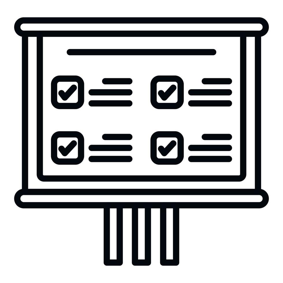 Task board icon outline vector. Event time vector