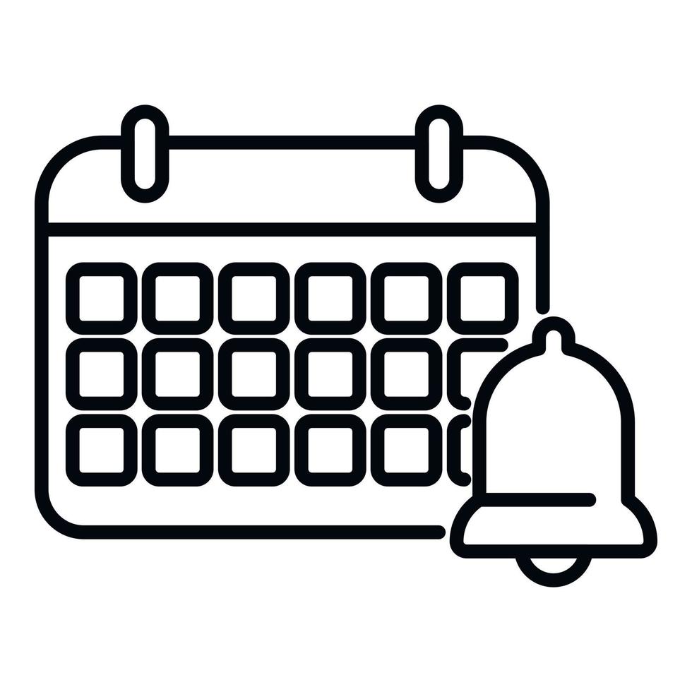 Calendar task schedule icon outline vector. Event time vector