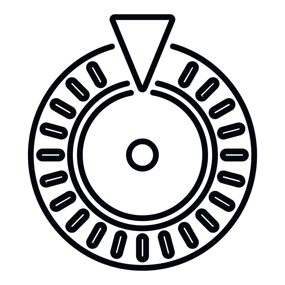 Cipher wheel icon outline vector. Data encryption vector
