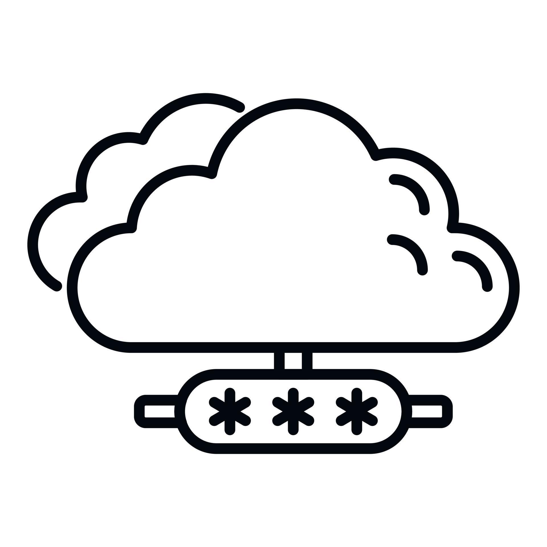 Secure cloud data icon outline vector. Code lock 17326218 Vector Art at ...