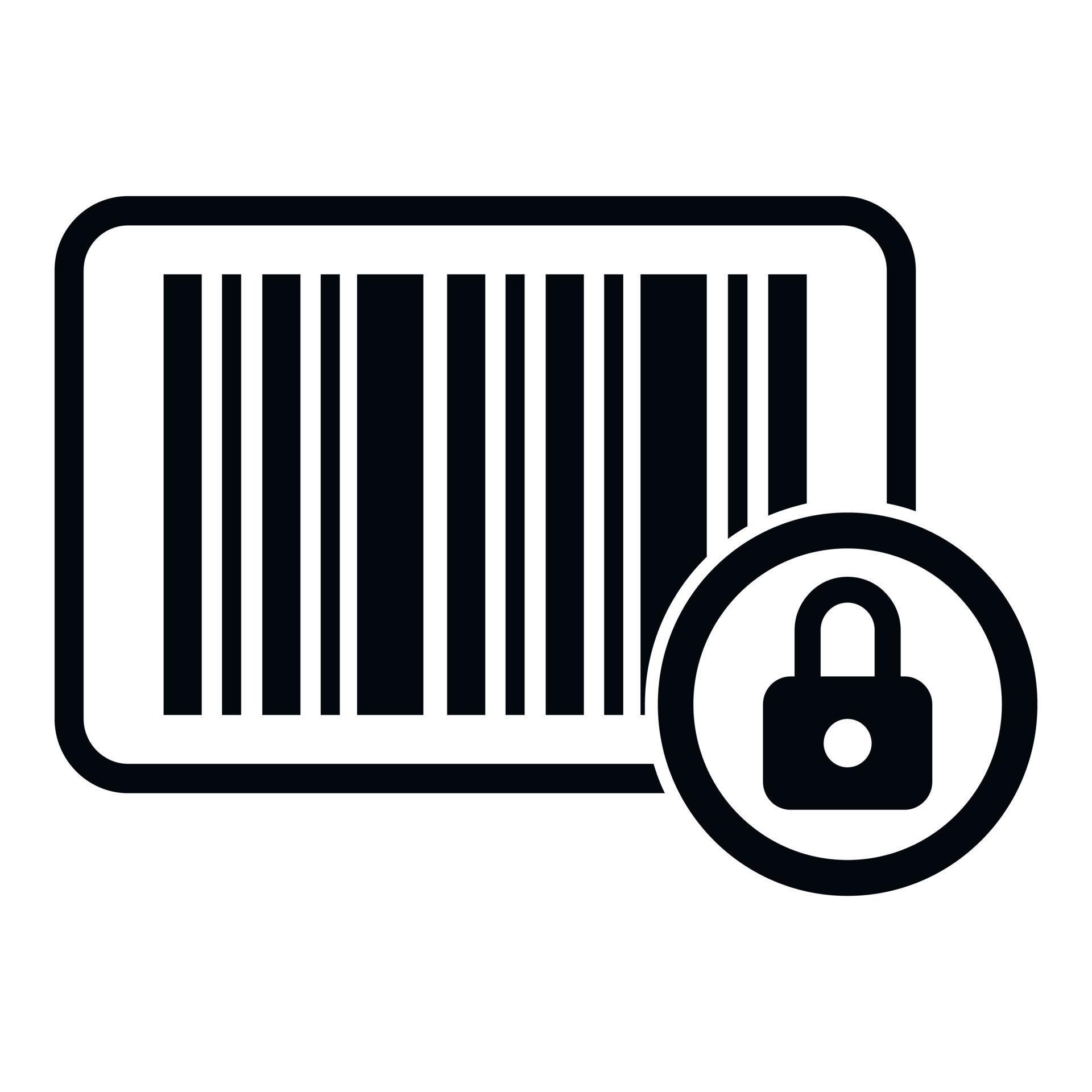 Secured bar code icon simple vector. Cipher data 17326219 Vector Art at ...