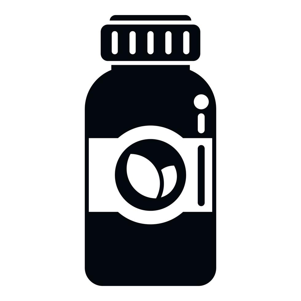 icono de botella de gotas para la tos vector simple. gota de medicamento
