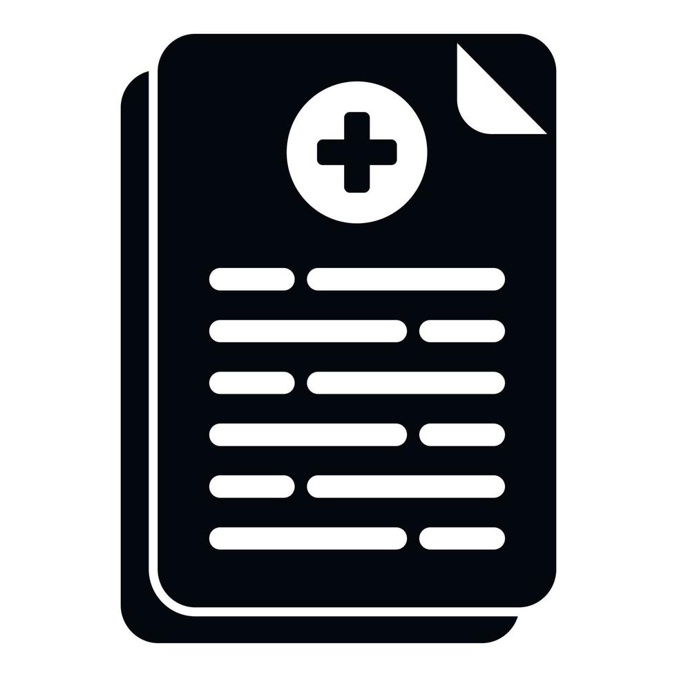Medical receipt icon simple vector. Sore remedy vector