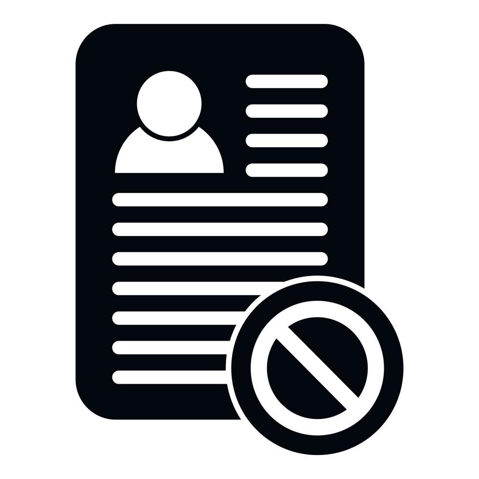 Remove user data icon simple vector. Delete service vector