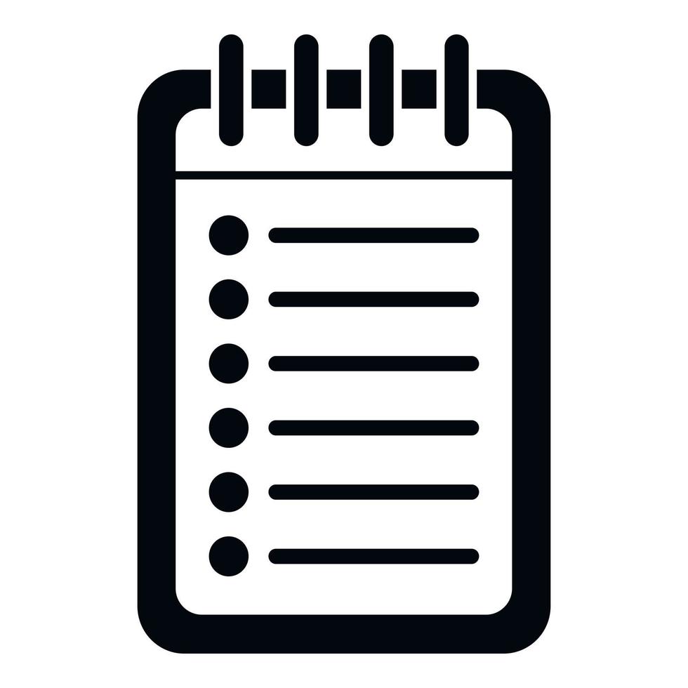 Notepad icon simple vector. Person time vector