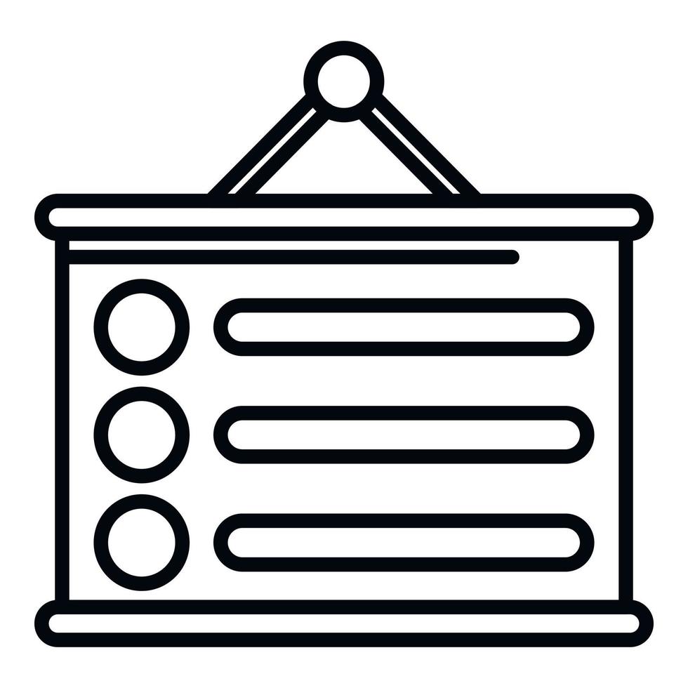Wall task schedule icon outline vector. Event time vector
