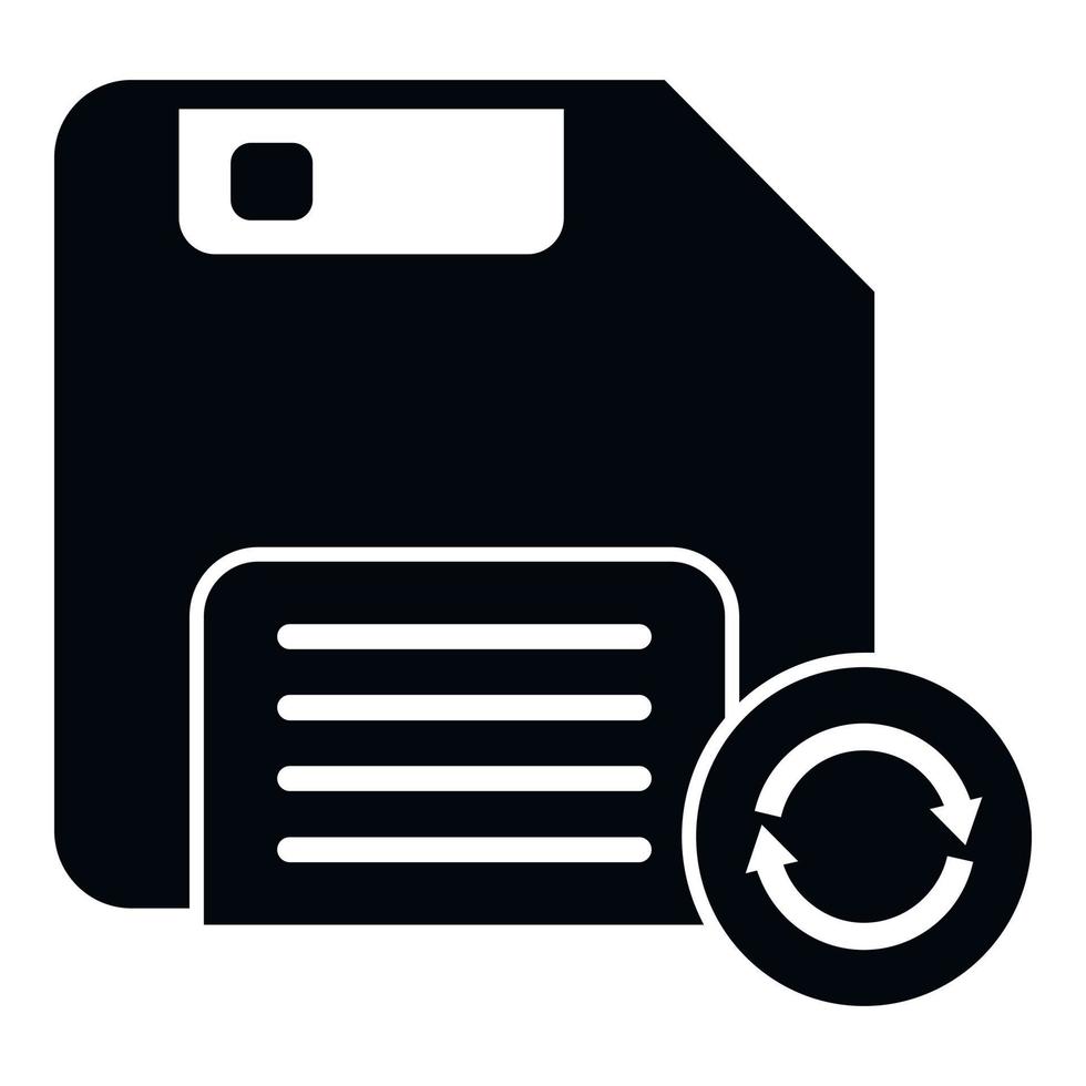 Data floppy disk icon simple vector. Digital file vector