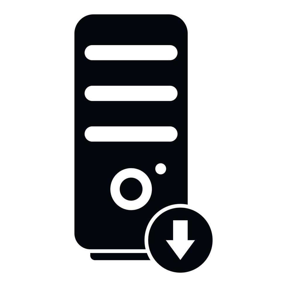 Computer backup icon simple vector. Data cloud vector