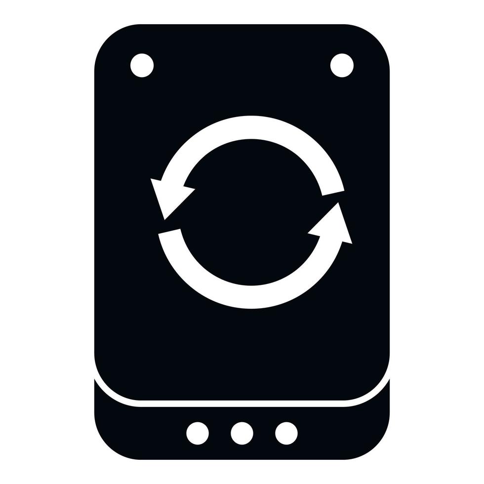 Backup icon simple vector. Data computer vector