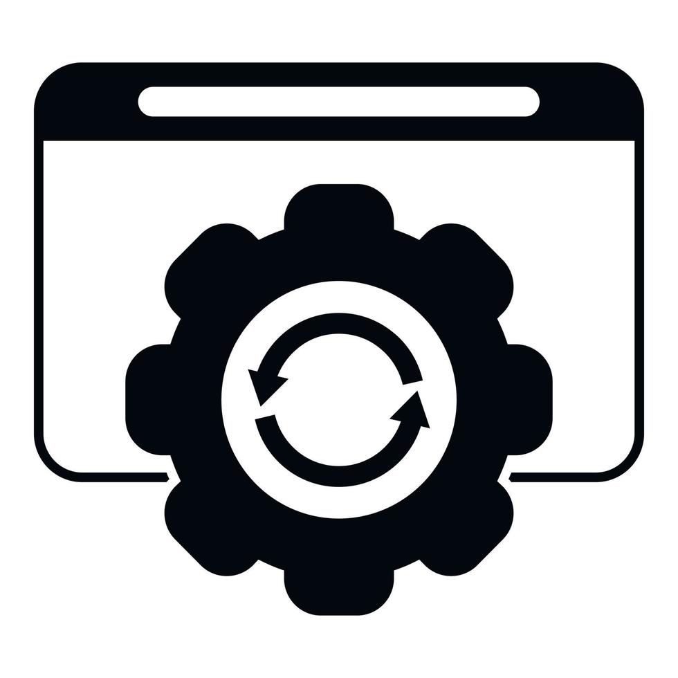 System backup icon simple vector. Data cloud vector