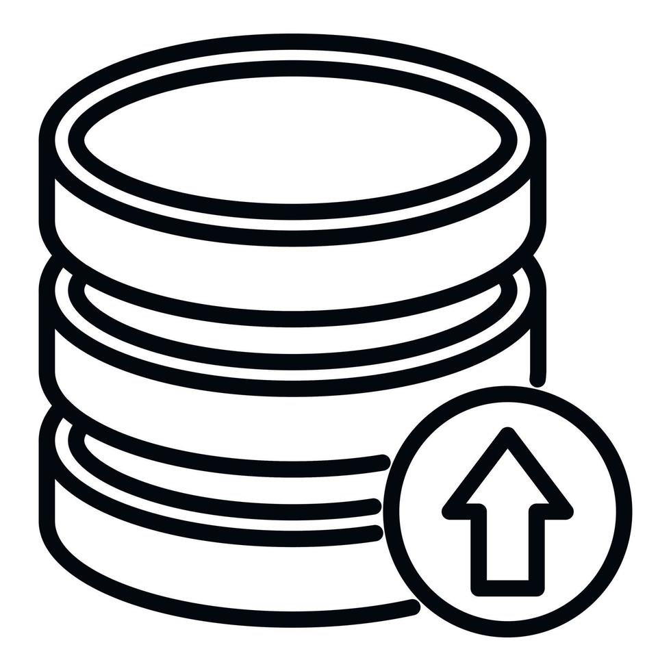 Storage server icon outline vector. Data cloud vector