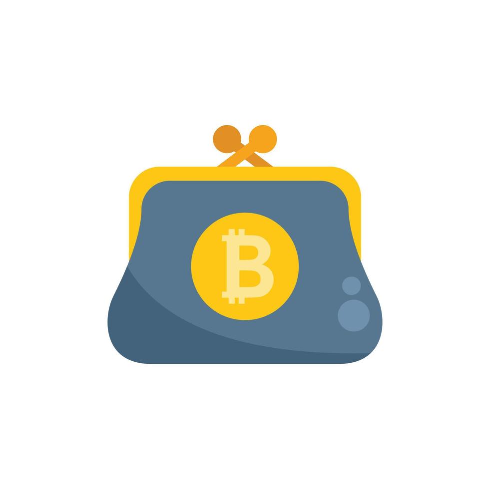 Digital wallet icon flat vector. Crypto money vector