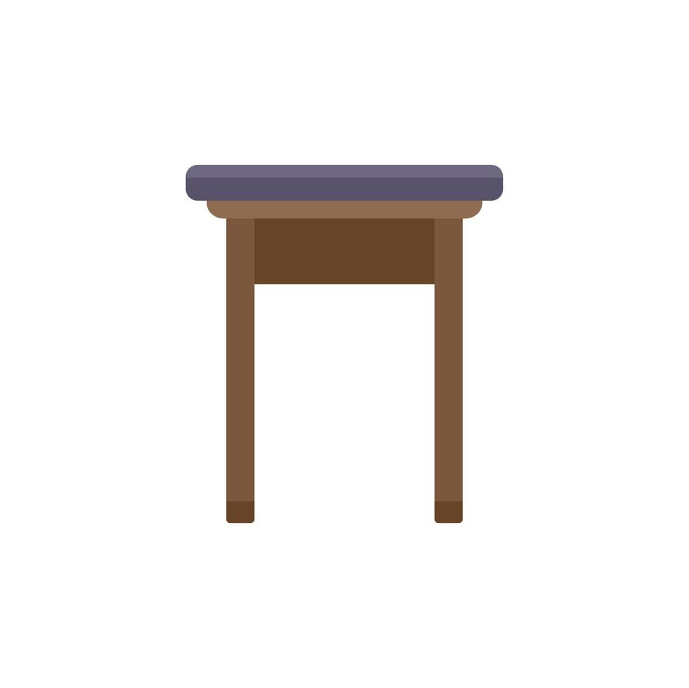 Backless chair icon flat vector. Room design vector