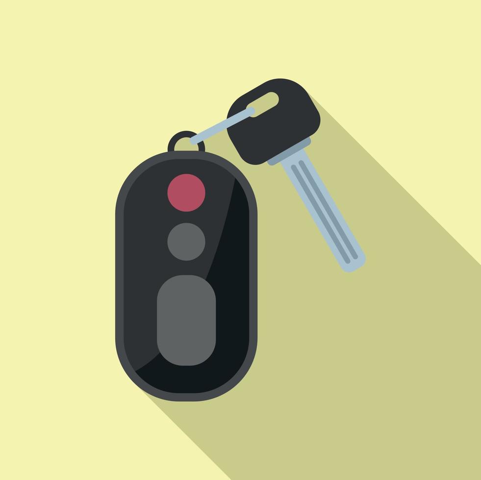 vector plano de icono de llave de coche de paseo. botón del vehículo