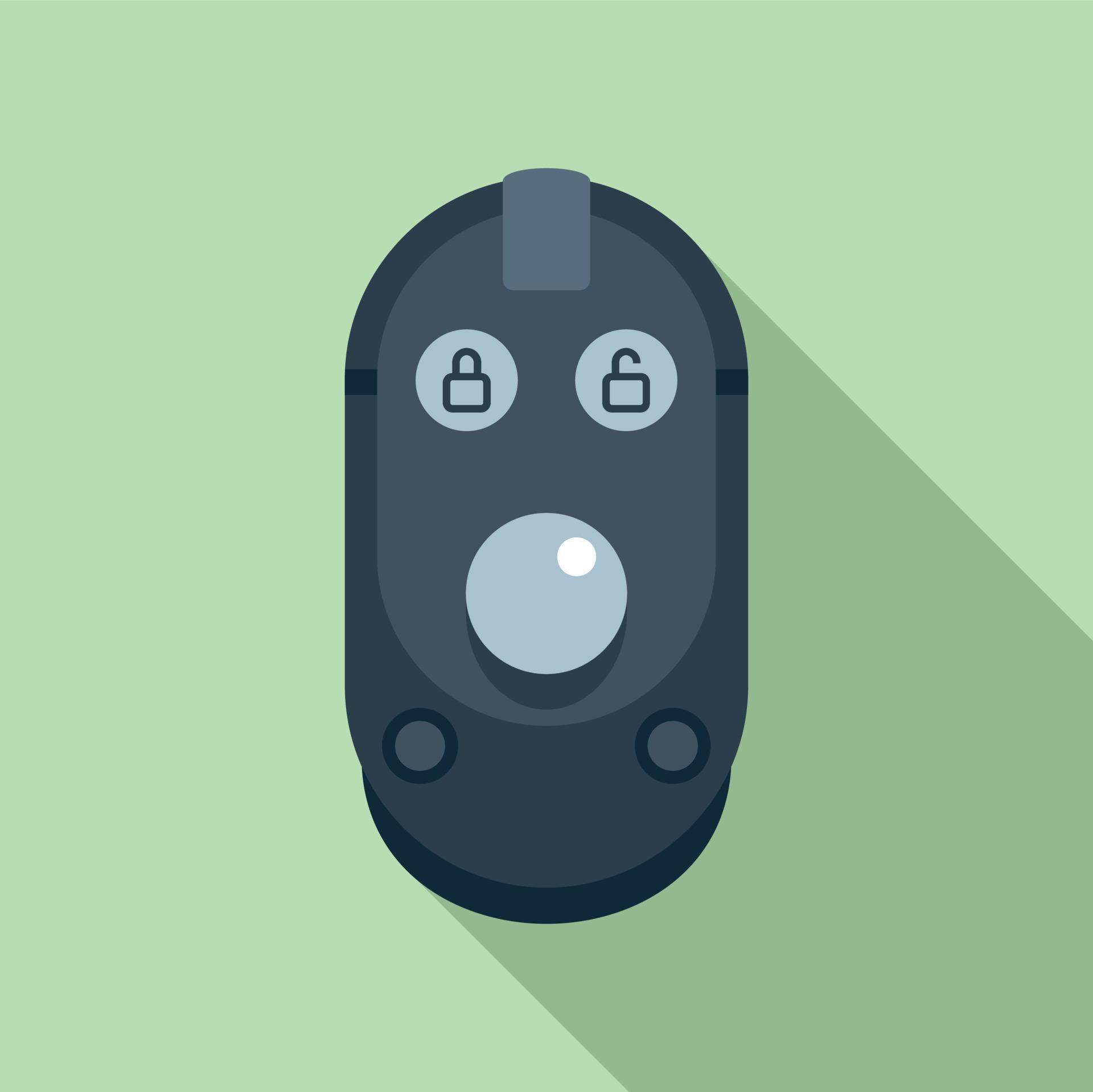 Unlock smart car key icon flat vector. Remote button 17326480 Vector