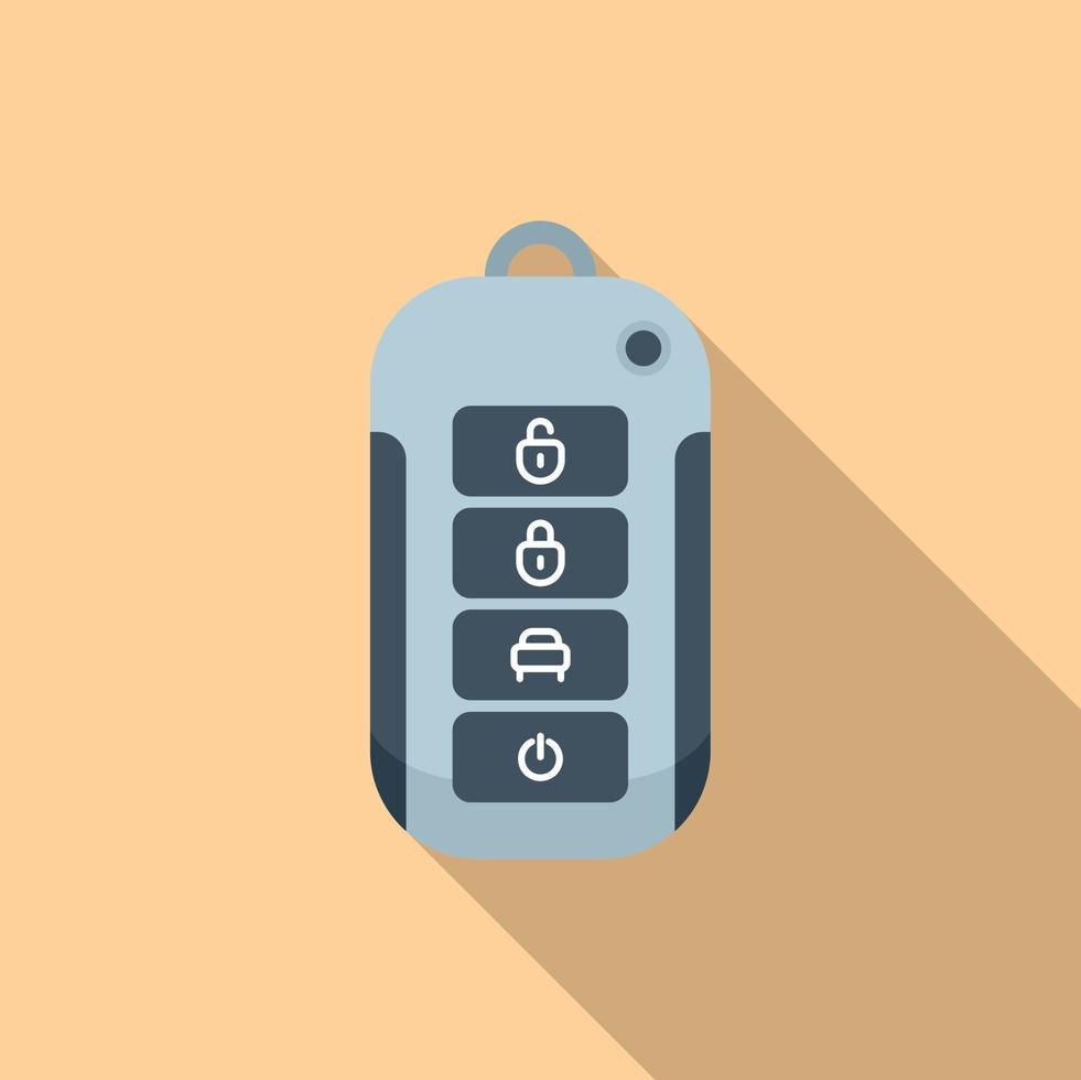 Business vehicle car key icon flat vector. Smart button vector