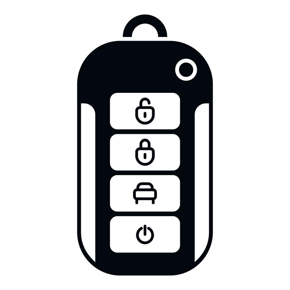 Lock smart key icon simple vector. Car remote vector