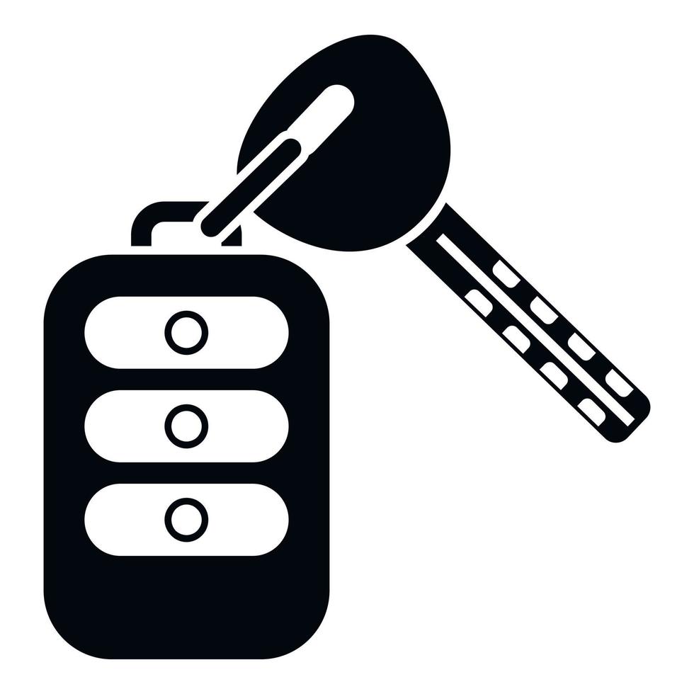 Technology car key icon simple vector. Smart button vector