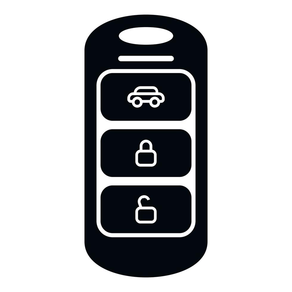 Digital car key icon simple vector. Smart remote button vector