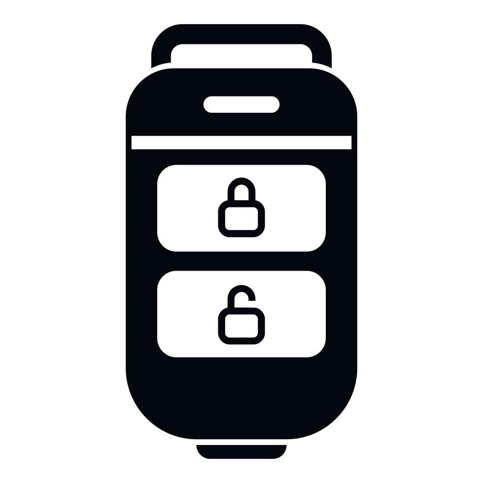 Service car key icon simple vector. Smart button vector