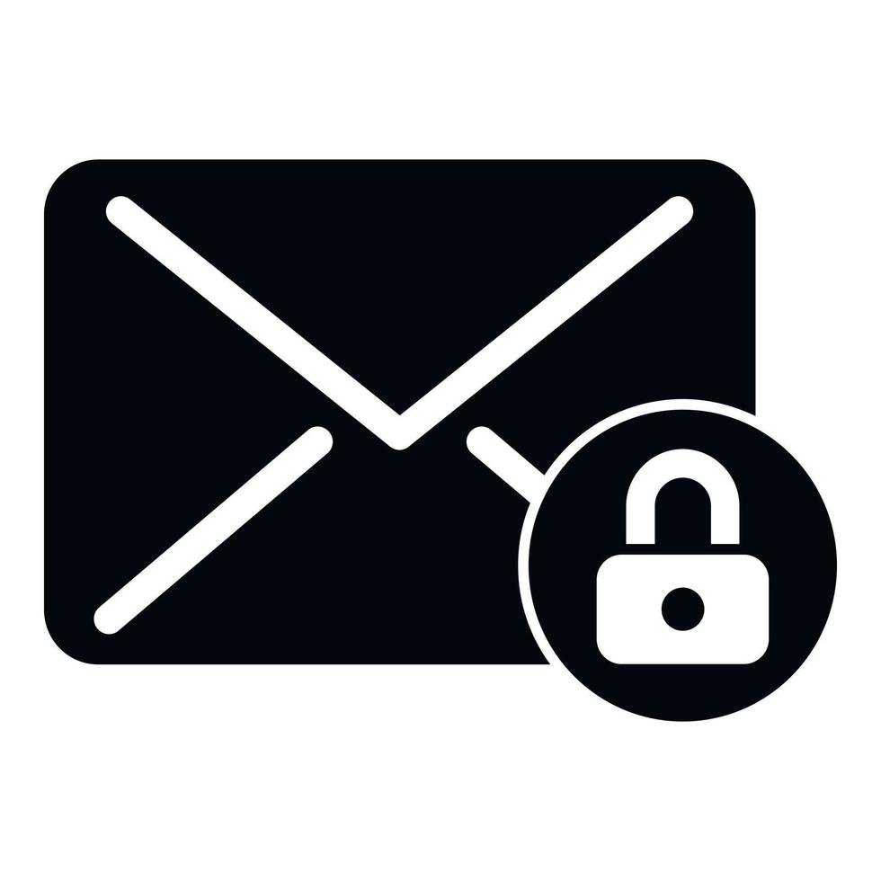 Secured mail icon simple vector. Cipher data vector