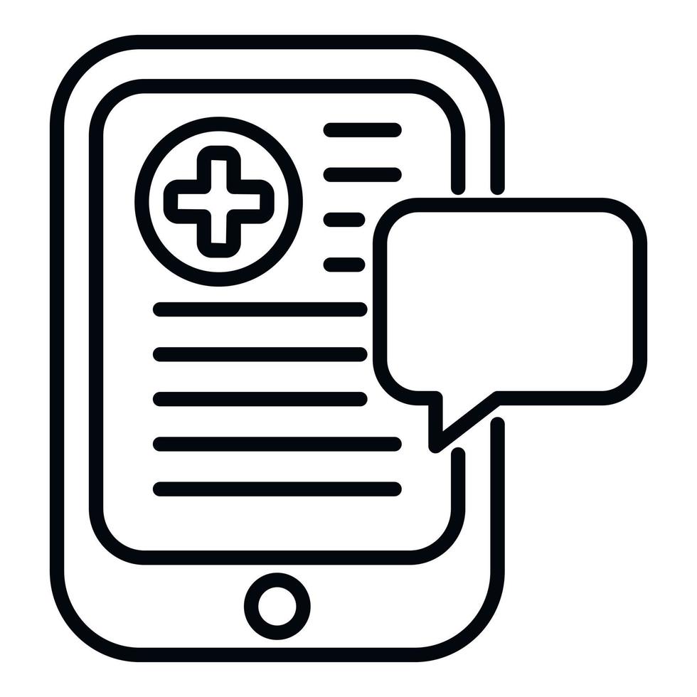 Electronic message icon outline vector. Computer patient vector