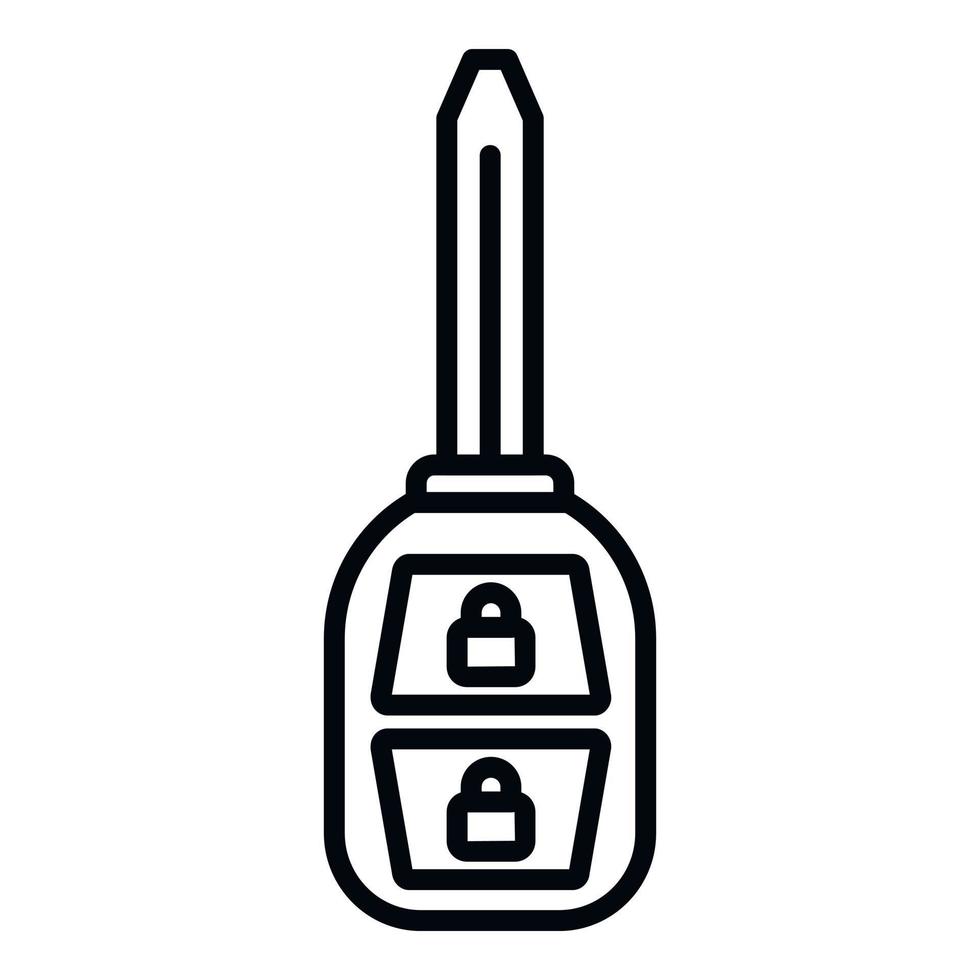 Business vehicle car key icon outline vector. Smart button vector