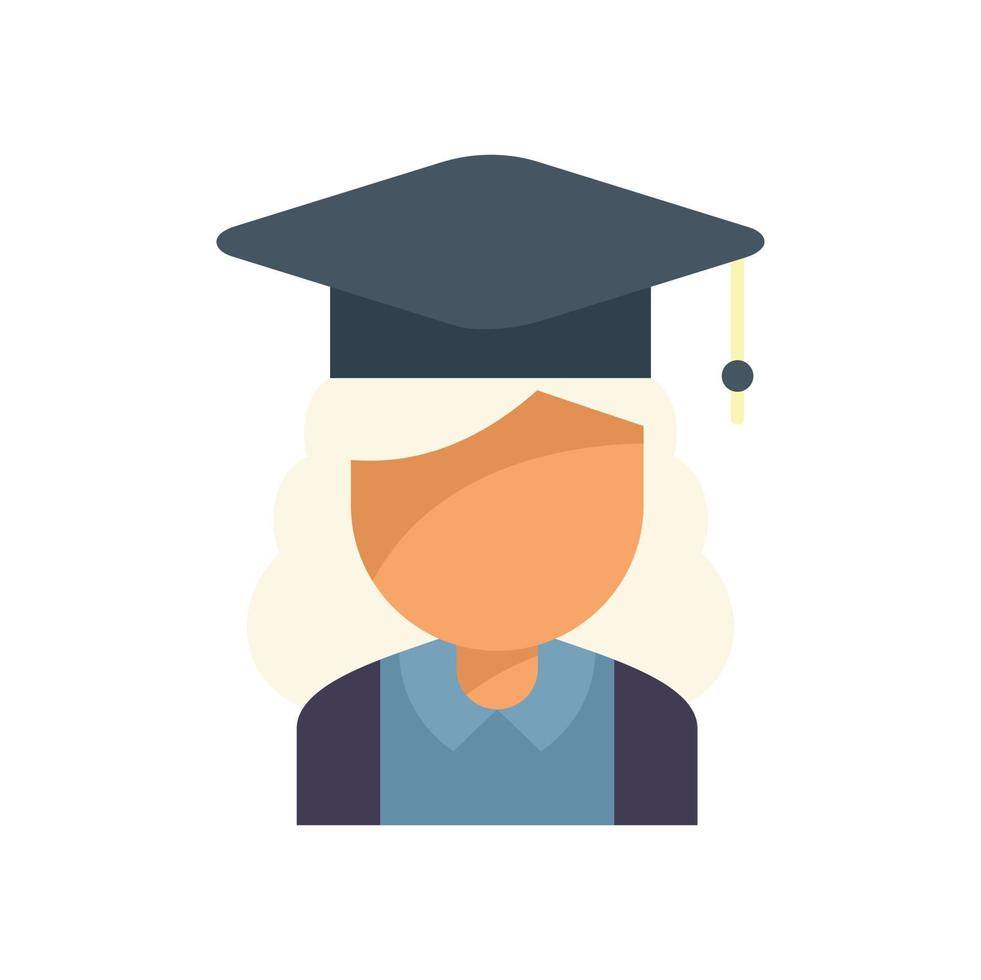 Campus graduation icon flat vector. College education vector