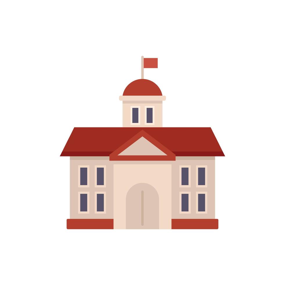 Class school building icon flat vector. Study life vector