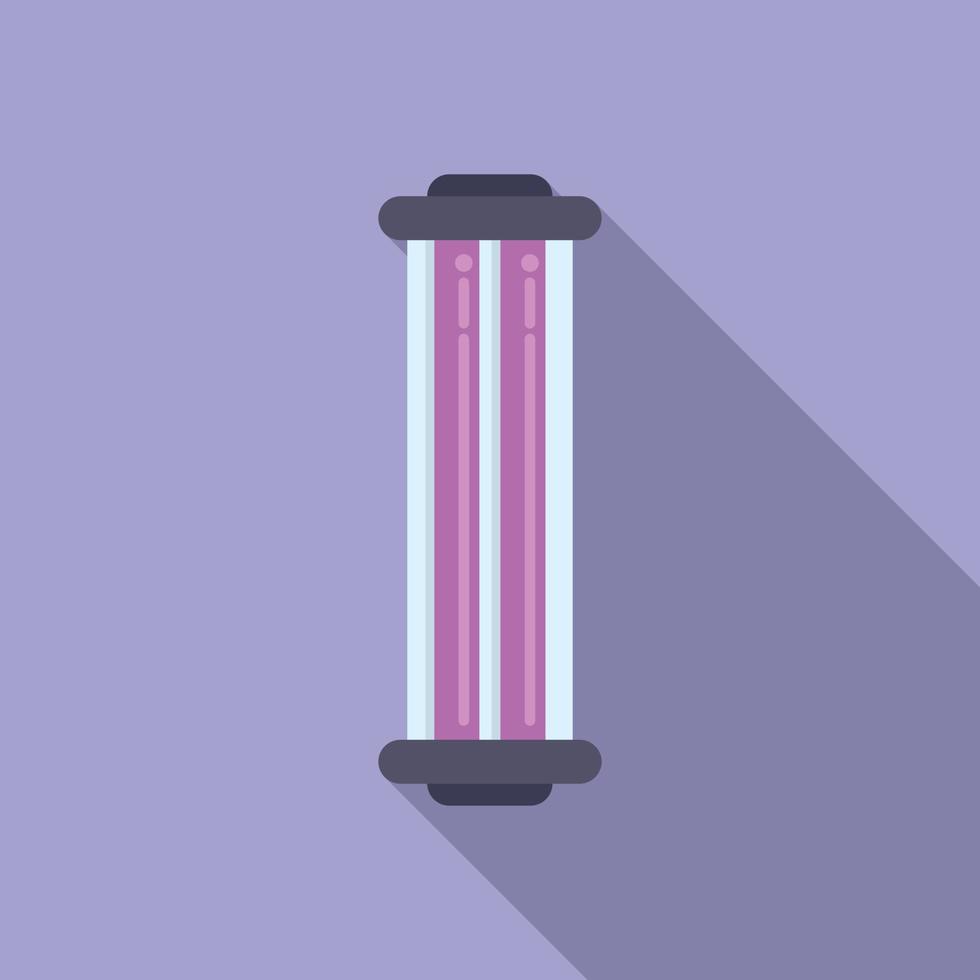 UV lamp device icon flat vector. Air rays vector