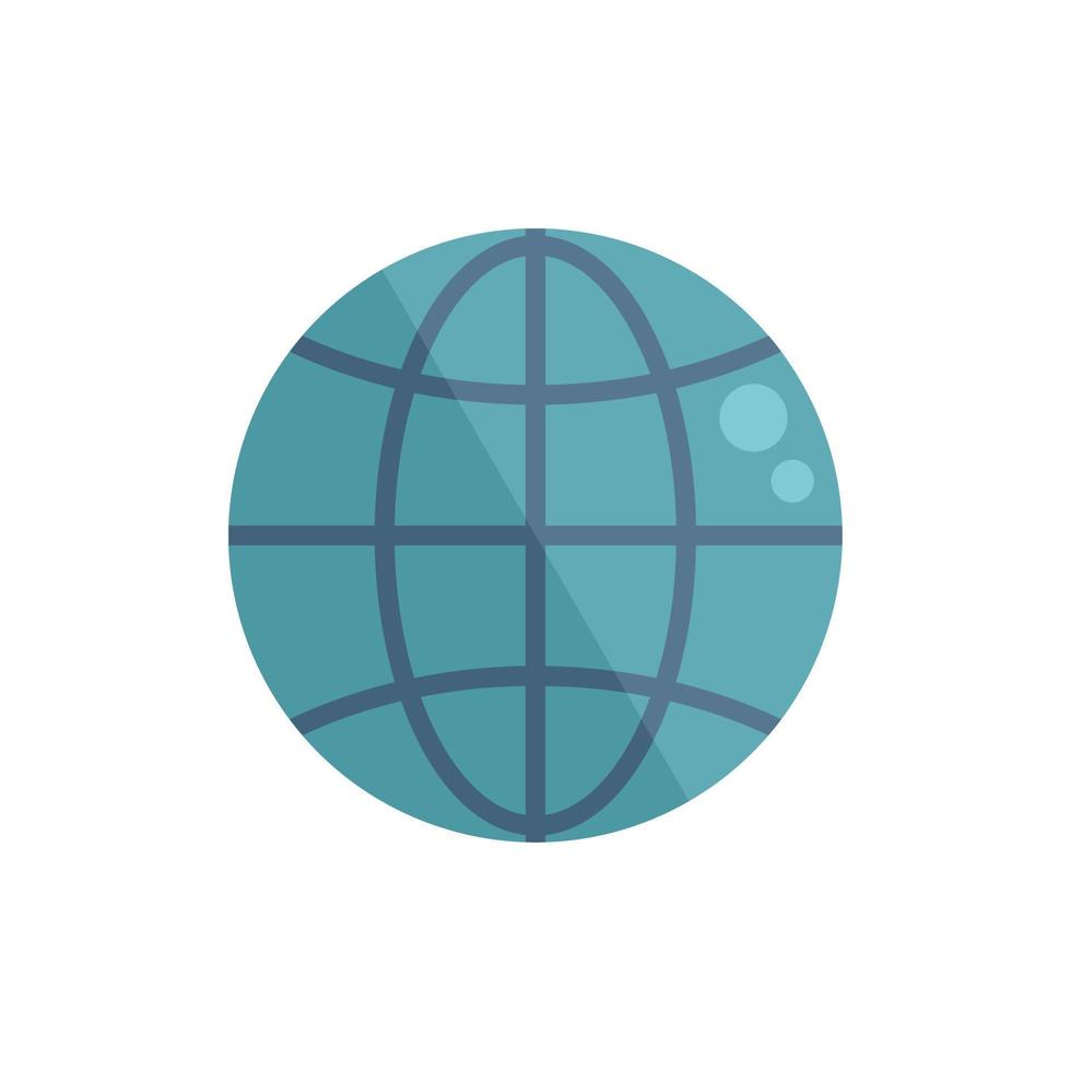 Globe icon flat vector. Computer window vector