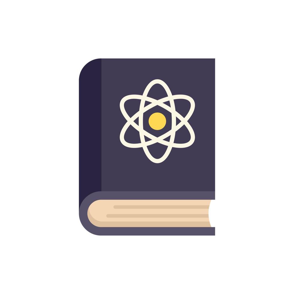 Lab book icon flat vector. Research laboratory vector