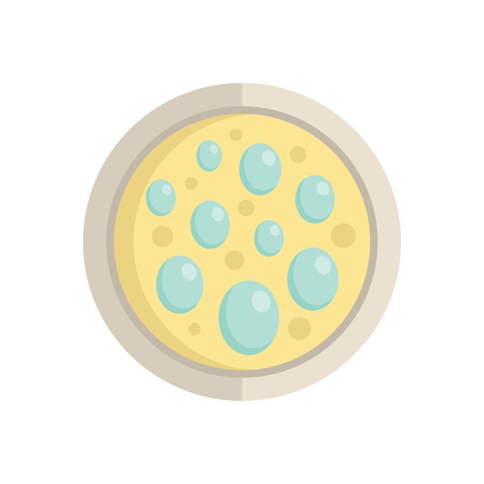 Pathogen icon flat vector. Bacteria petri vector