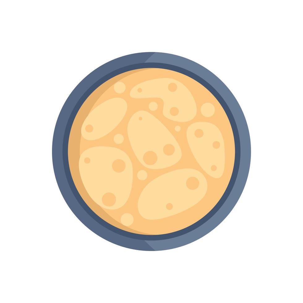 Pipette lab icon flat vector. Cell dish vector