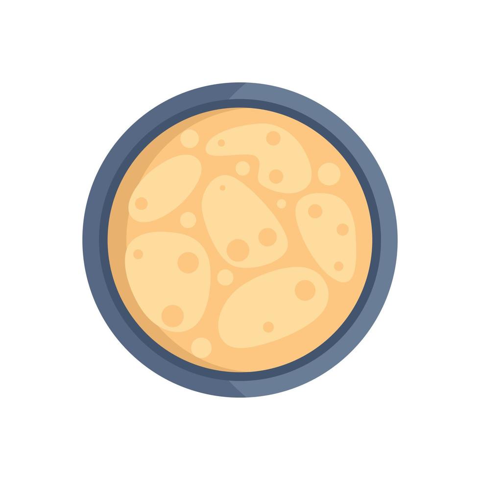vector plano de icono de laboratorio de pipeta. plato celular