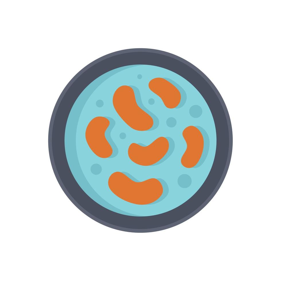 Experiment icon flat vector. Petri dish vector