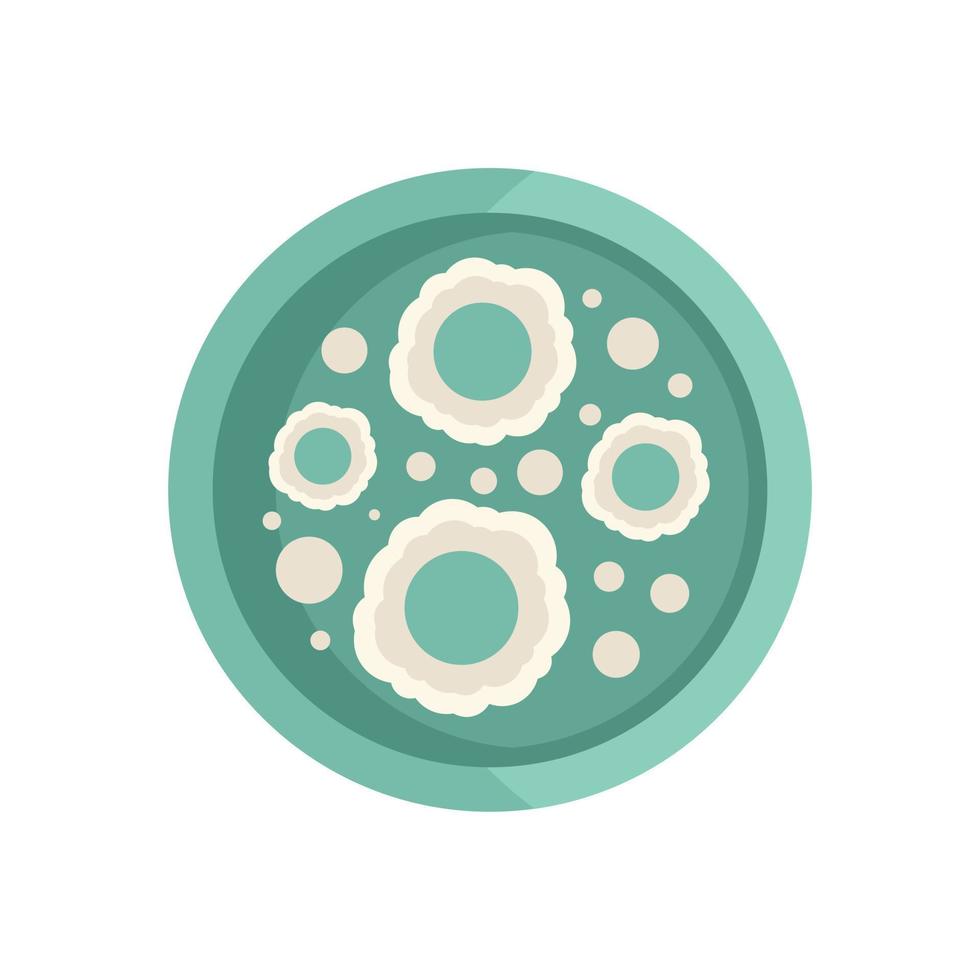 Cell icon flat vector. Petri dish vector