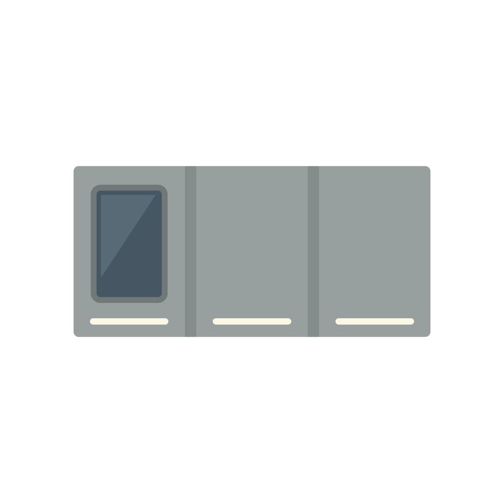 Wall modular furniture icon flat vector. Interior design vector