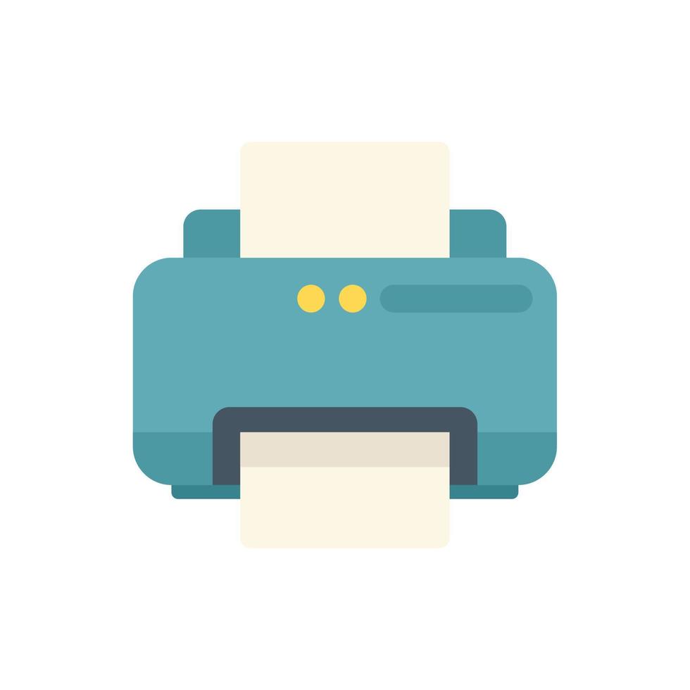 Printer icon flat vector. Ui interface vector