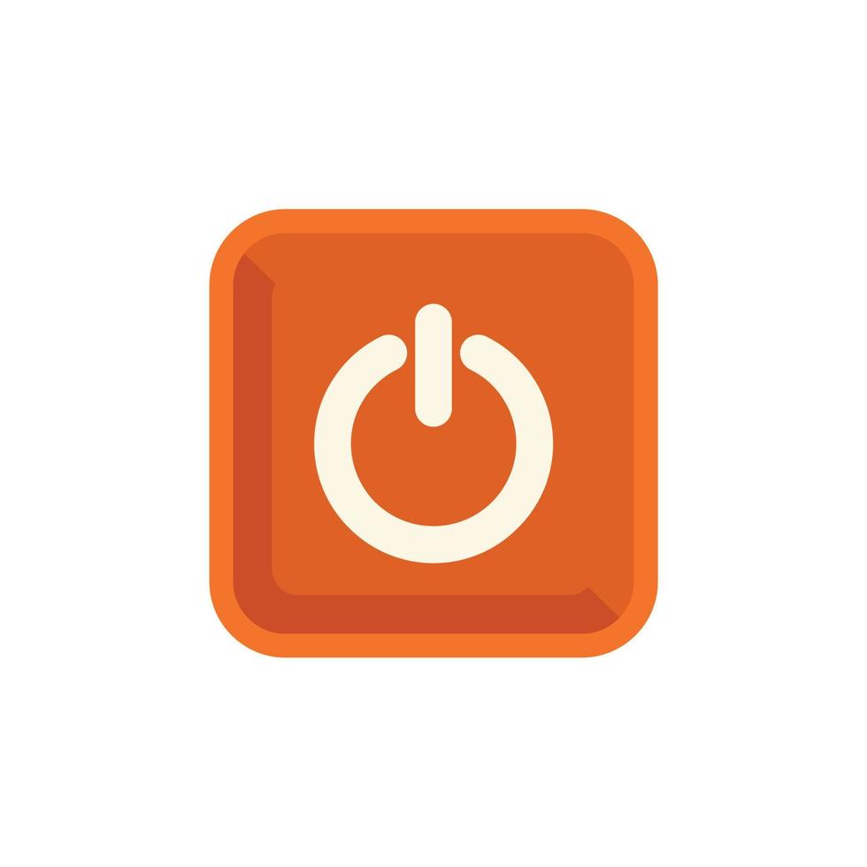 Turn off button icon flat vector. Window computer vector