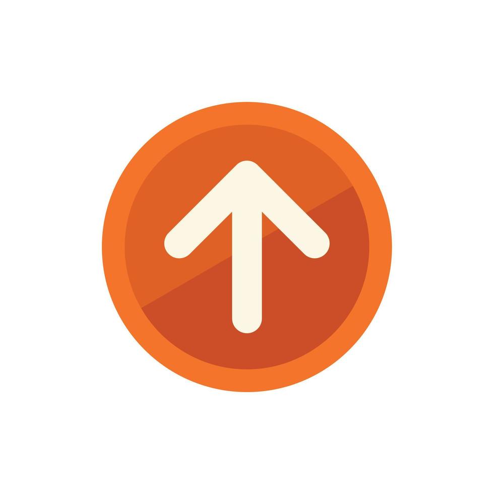 Arrow up icon flat vector. Web interface vector