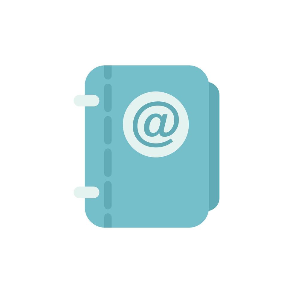 Contact book icon flat vector. Web interface vector