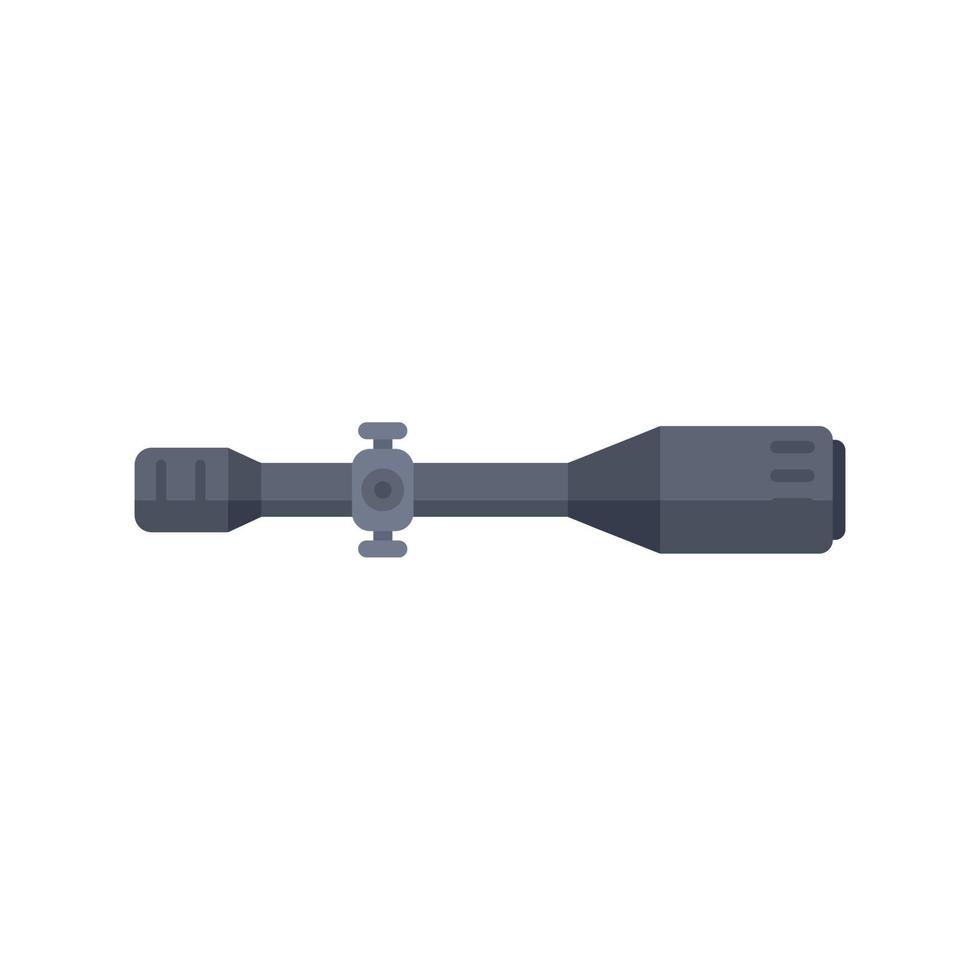 Sniper scope icon flat vector. Rifle sight vector