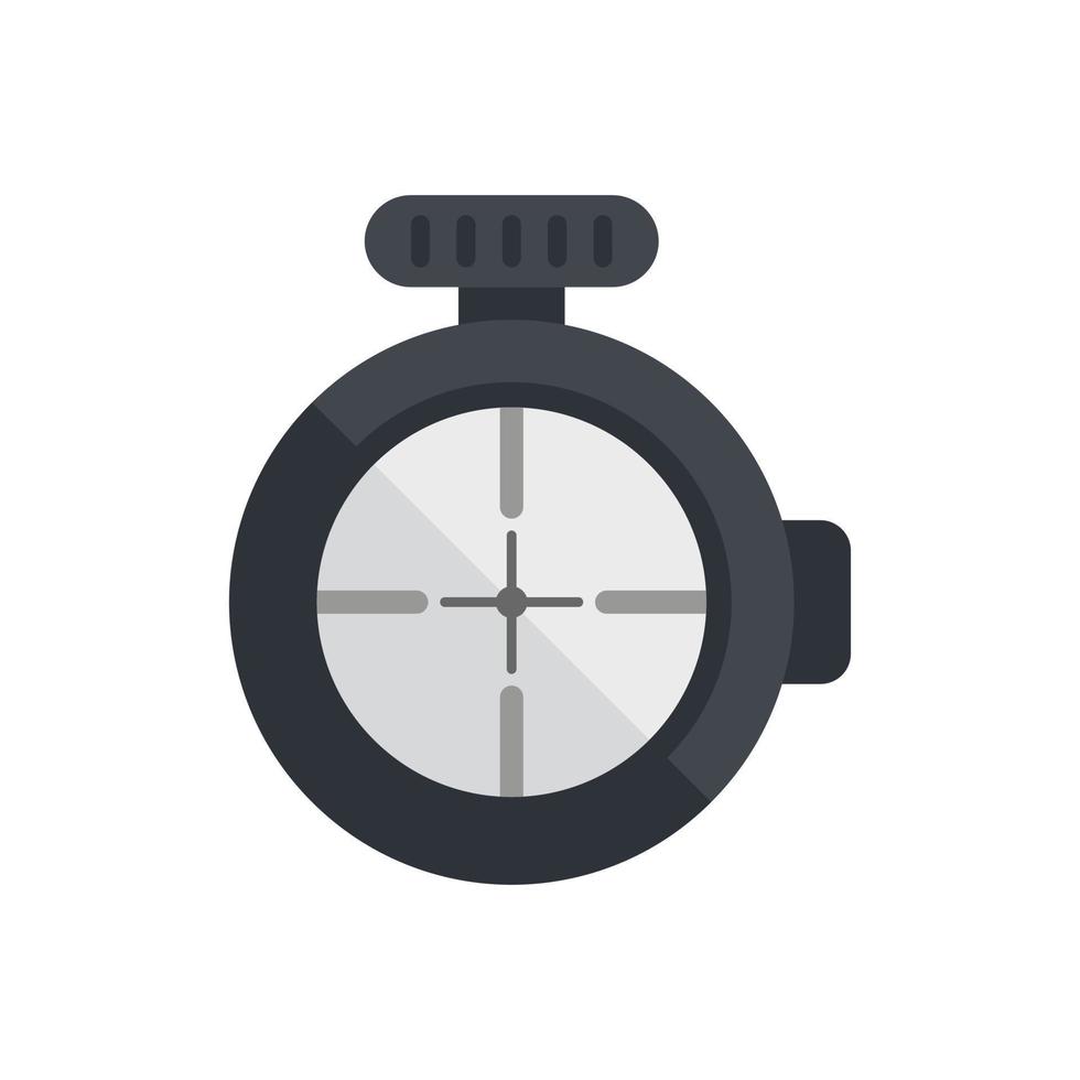 Sniper sight icon flat vector. Rifle scope vector