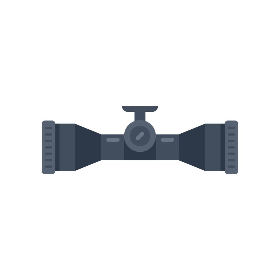 View sight icon flat vector. Rifle scope vector
