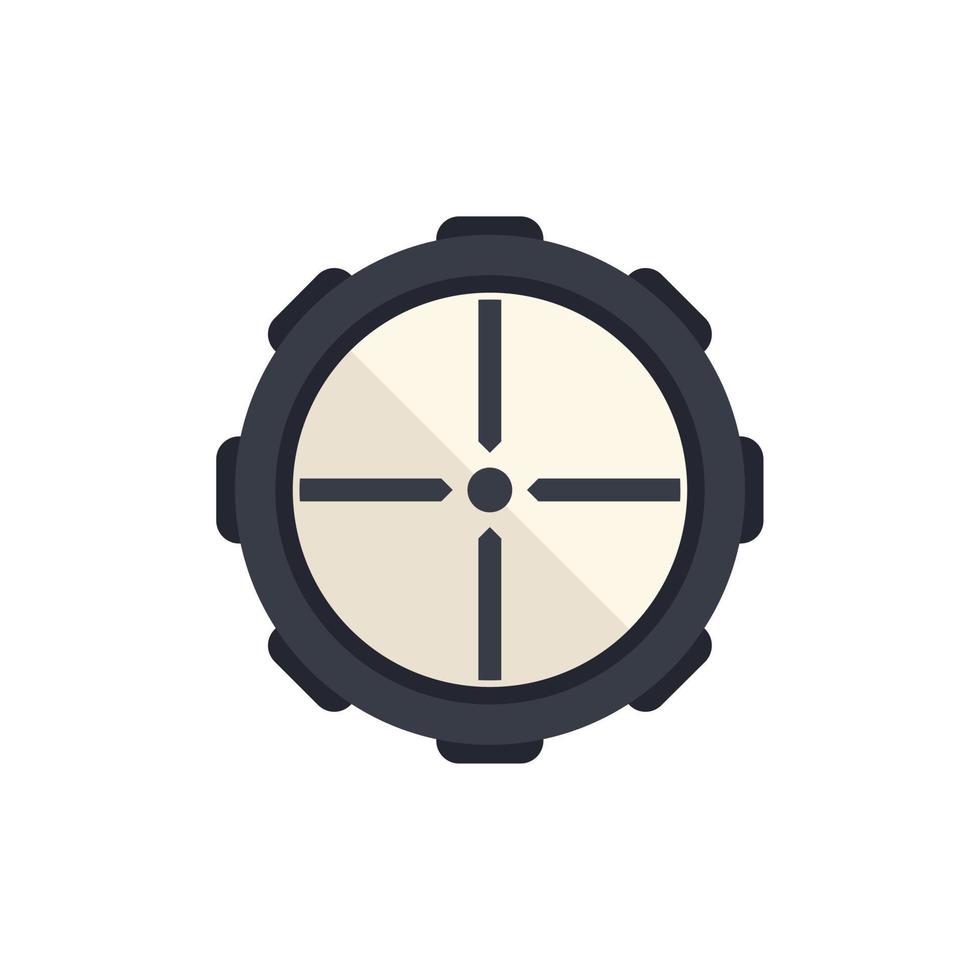 Telescopic cross icon flat vector. Rifle scope vector