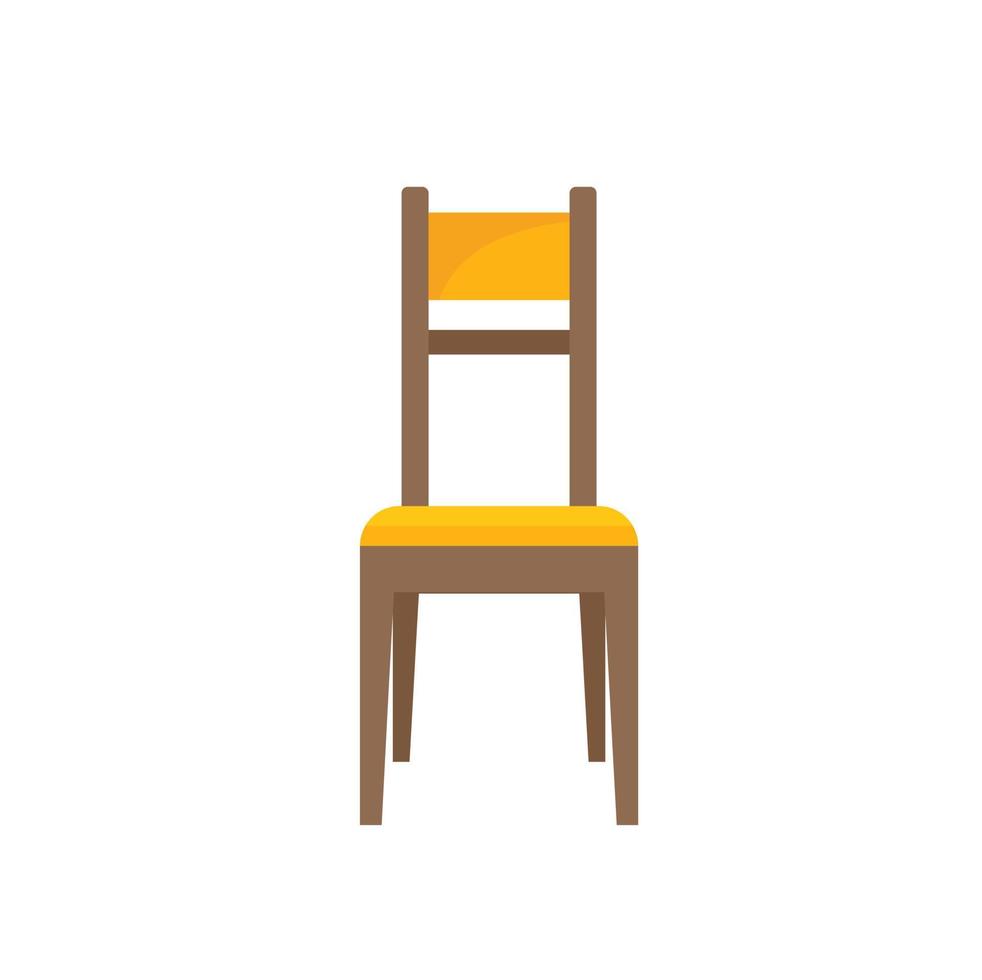 Classic chair icon flat vector. Room furniture vector